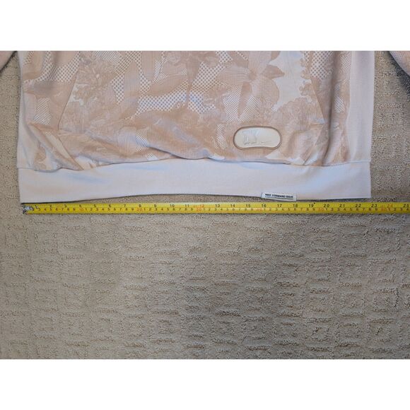 Nike Halftone Grid Hoodie Sweatshirt Mens XL Tan Turquoise Hoodie Zipper Pocket - Picture 8 of 14